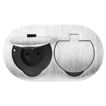 Hermetická zásuvka ORNO OR-GM-9046/G, dvojitá, ovlál, 2x230V, IP55