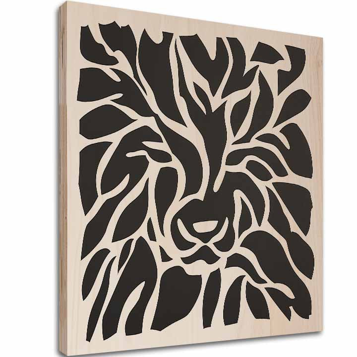 Dřevomalba Aslan - Král severních lesů