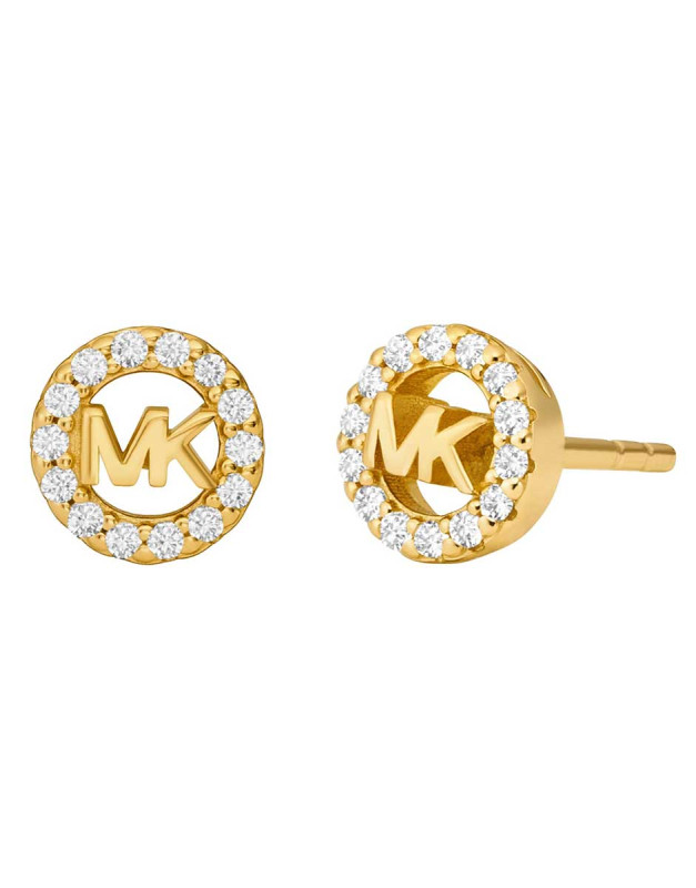 Michael Kors Módní pozlacené náušnice pecky se zirkony MKC1727CZ710