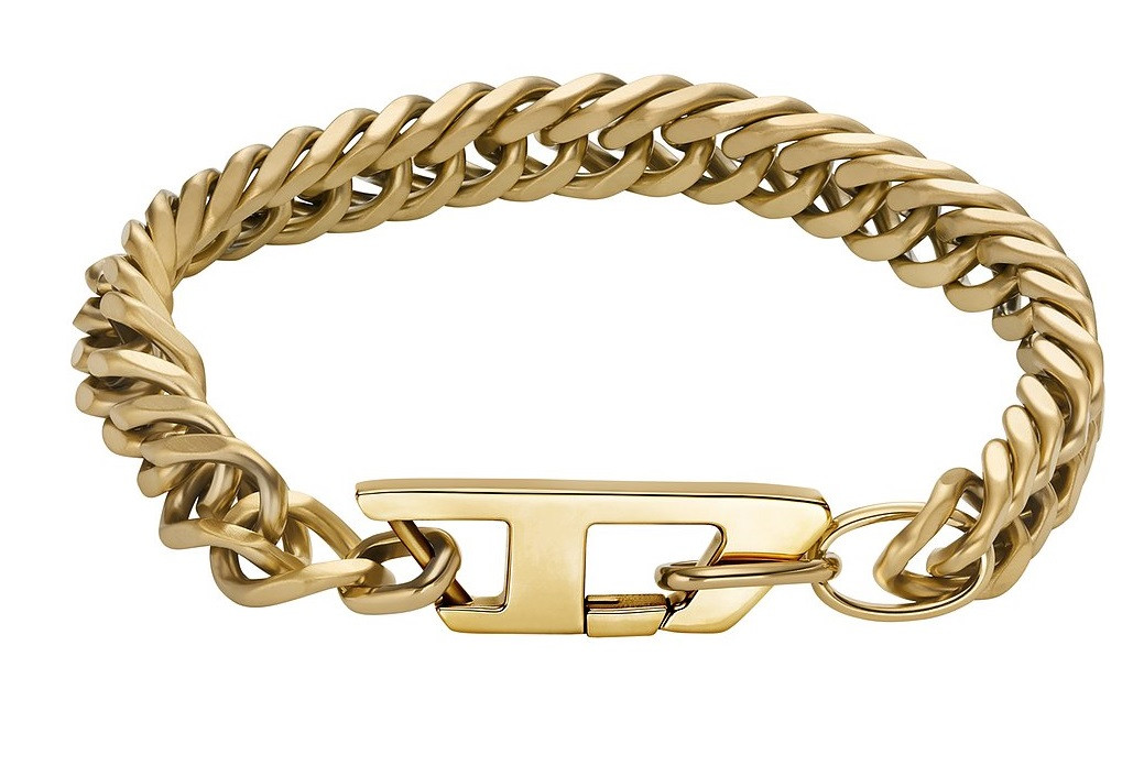 Diesel Výrazný pozlacený náramek z oceli DX1511710