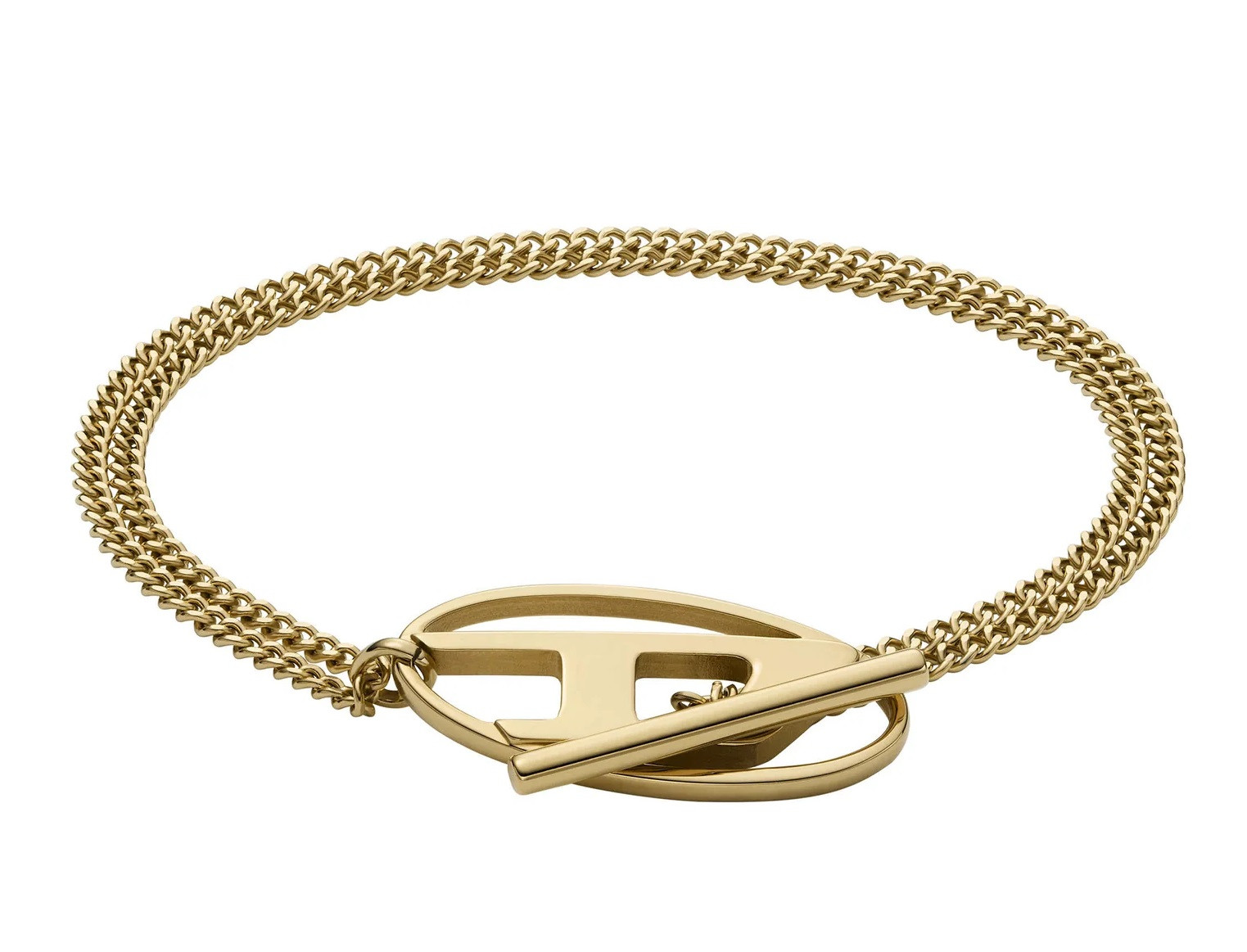 Diesel Dvojitý pozlacený náramek pro ženy DX1571710