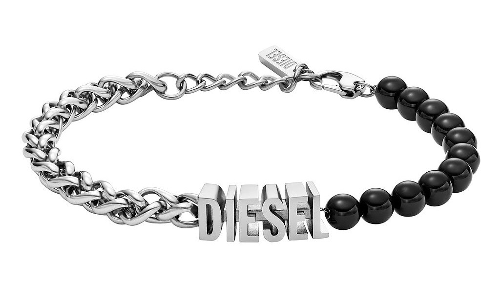 Diesel Moderní ocelový náramek s achátem DX1541040