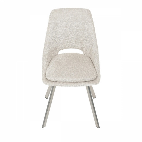 Židle jídelní, krémová látka, kovové nohy, broušená nerez. DCL-W1174 CRM2 DCL-W1174 CRM2 Autronic