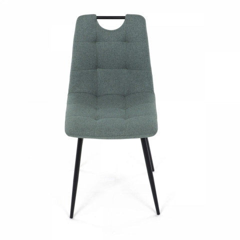 Židle jídelní, madlo, snadno čistitelná zelená látka, černý matný lak, kovové nohy DCL-V2017 GRN2 DCL-V2017 GRN2 Autronic