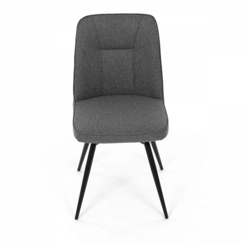 Židle jídelní, šedá látka, 360° otočný mechanismus, černý matný lak, kovové nohy DCL-V2052 GREY2 DCL-V2052 GREY2 Autronic