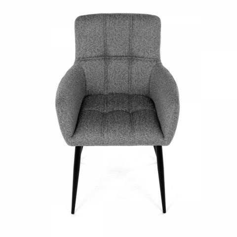 Židle jídelní, světle šedá látka, černý kov DCH-P3146 SIL2 DCH-P3146 SIL2 Autronic