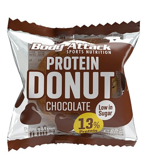 Body Attack Protein Donut 60g, kobliha s navýšeným obsahem bílkovin, Chocolate