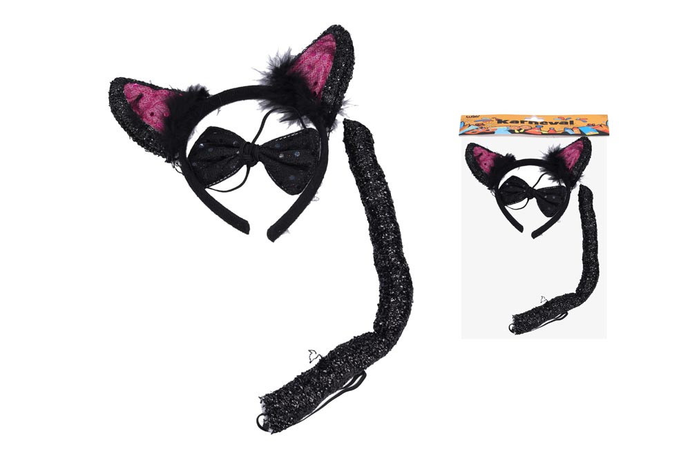 Wiky Set karneval W045059 - kočka černá