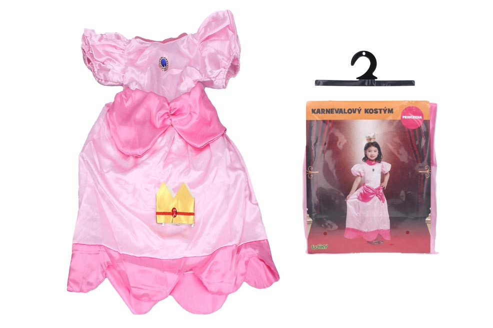 Wiky Set karneval W045113  - princezna růžová velikost M 110-120cm