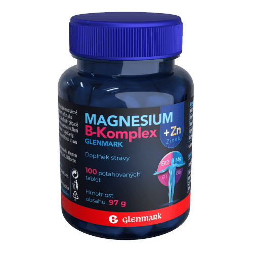 Magnesium B-komplex+Zinek Glenmark tbl.100