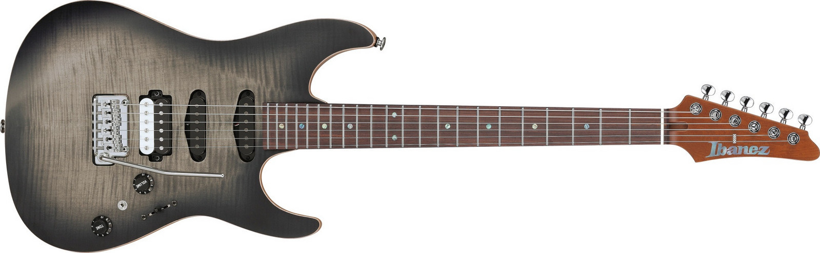 Ibanez Tom Quayle TQM2 Charcoal Black Burst Flat