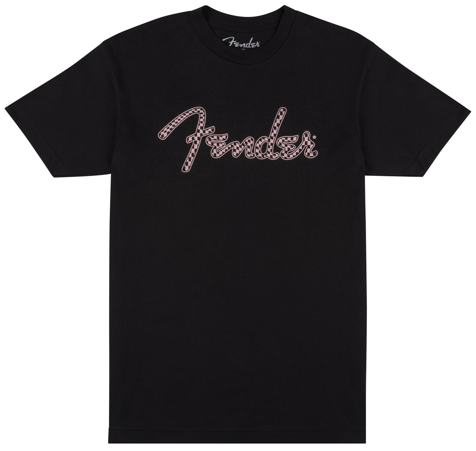 Fender Spaghetti Logo Wavy Checker Tee Pink S