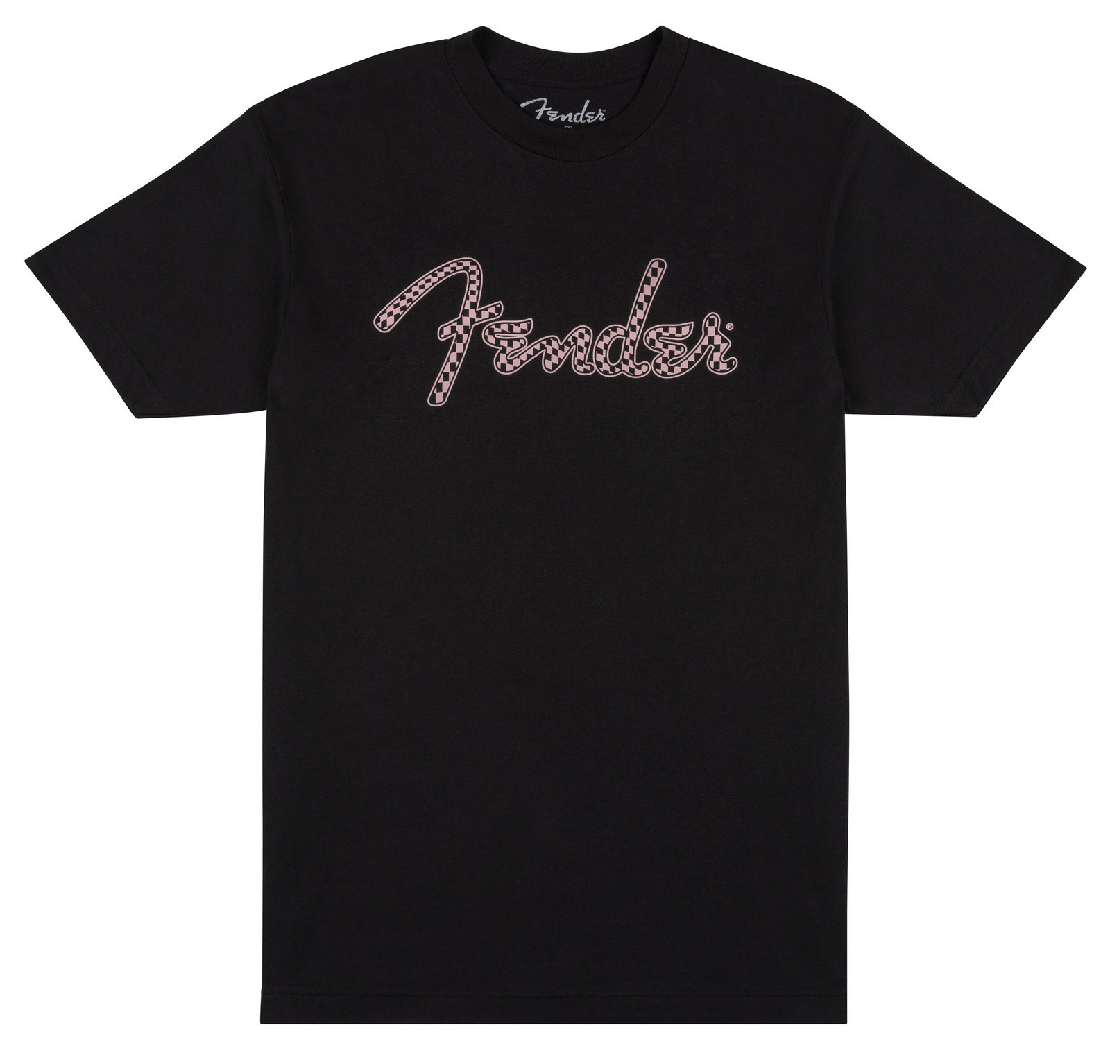Fender Spaghetti Logo Wavy Checker Tee Pink L