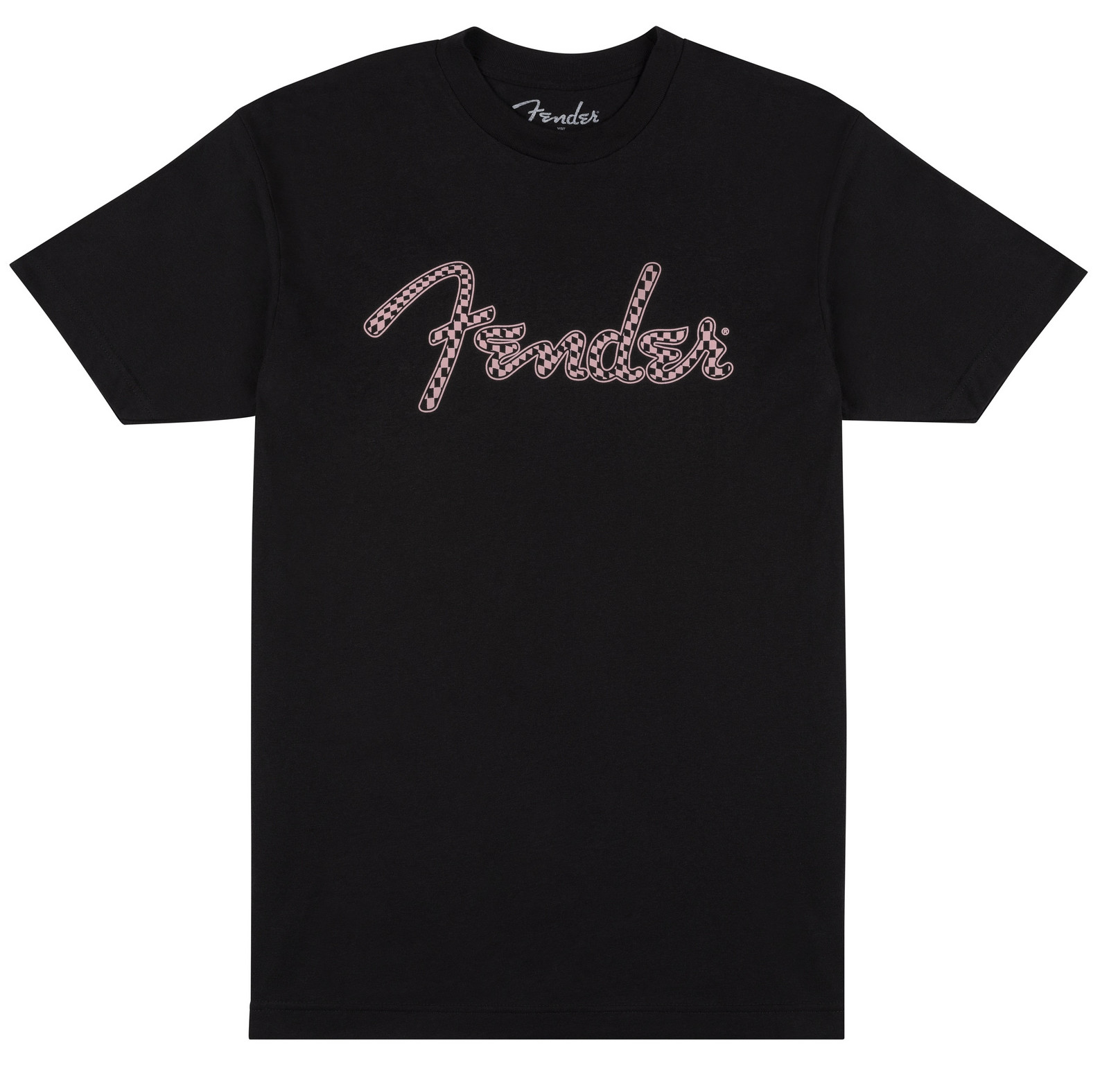 Fender Spaghetti Logo Wavy Checker Tee Pink XL