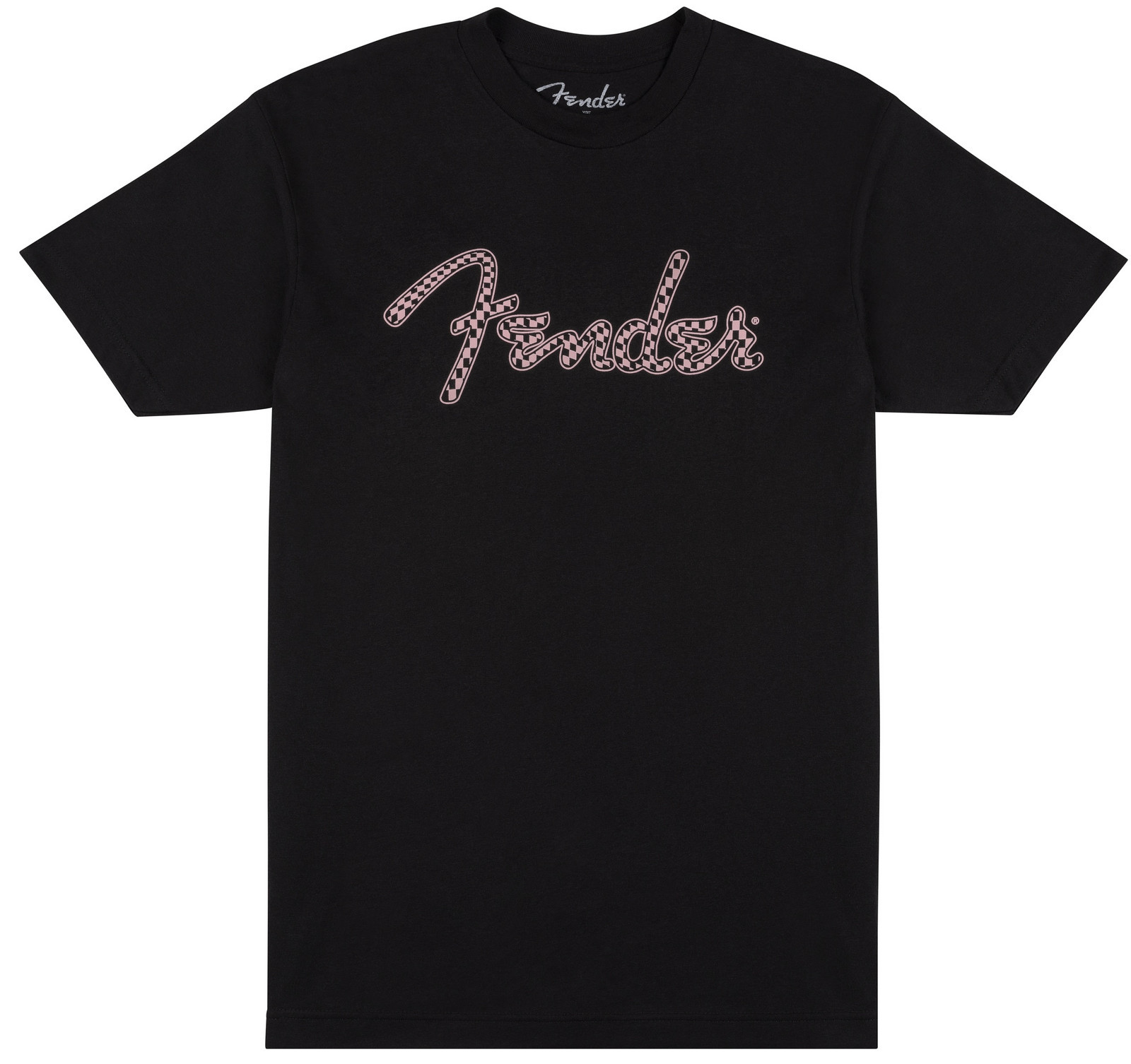 Fender Spaghetti Logo Wavy Checker Tee Pink XXL