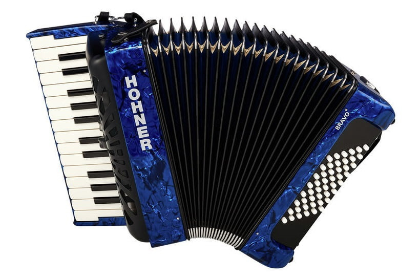 Hohner Bravo II 48 Blue Silent Key
