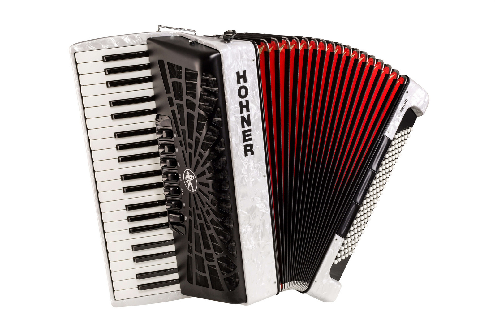Hohner Bravo III 120 white (SilentKey)