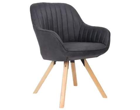 Jídelní židle Chrissy, antracitová vintage látka