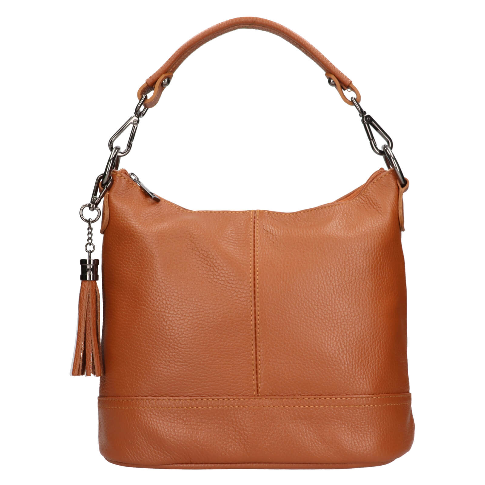 Dámská kožená kabelka Italia Solla - koňak