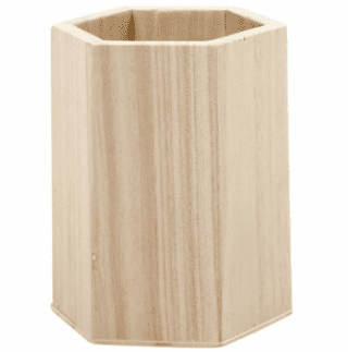 Dřevěný stojan na tužky šestihranný