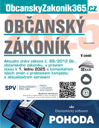 Občanský zákoník 2025 s úvodním komentářem změn - e-kniha