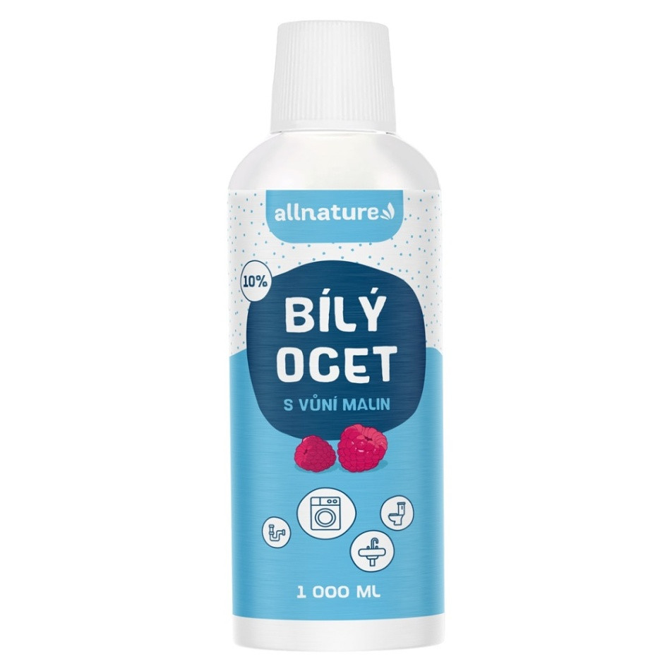 ALLNATURE Bílý ocet 10% s vůní malin 1000 ml