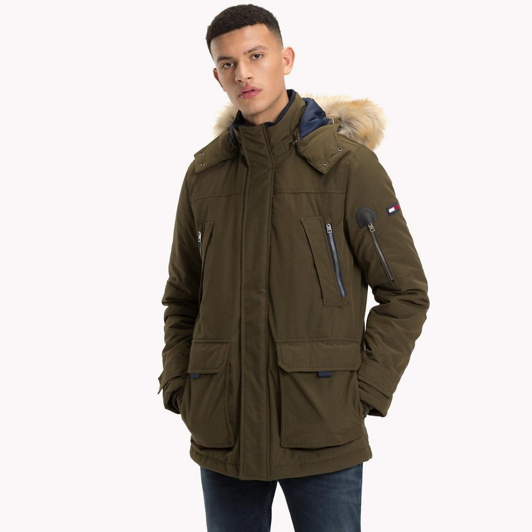 Tommy Jeans Jacket - TJM TECHNICAL PARKA dark green