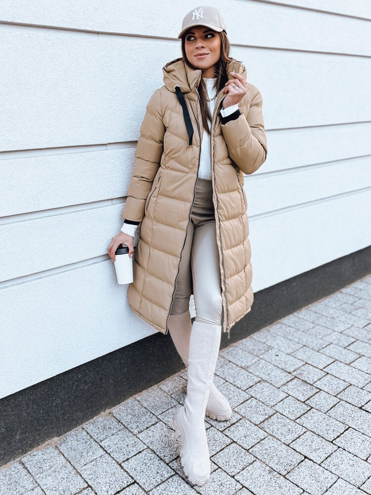 Dámská prošívaná bunda MENSI Barva béžová DSTREET