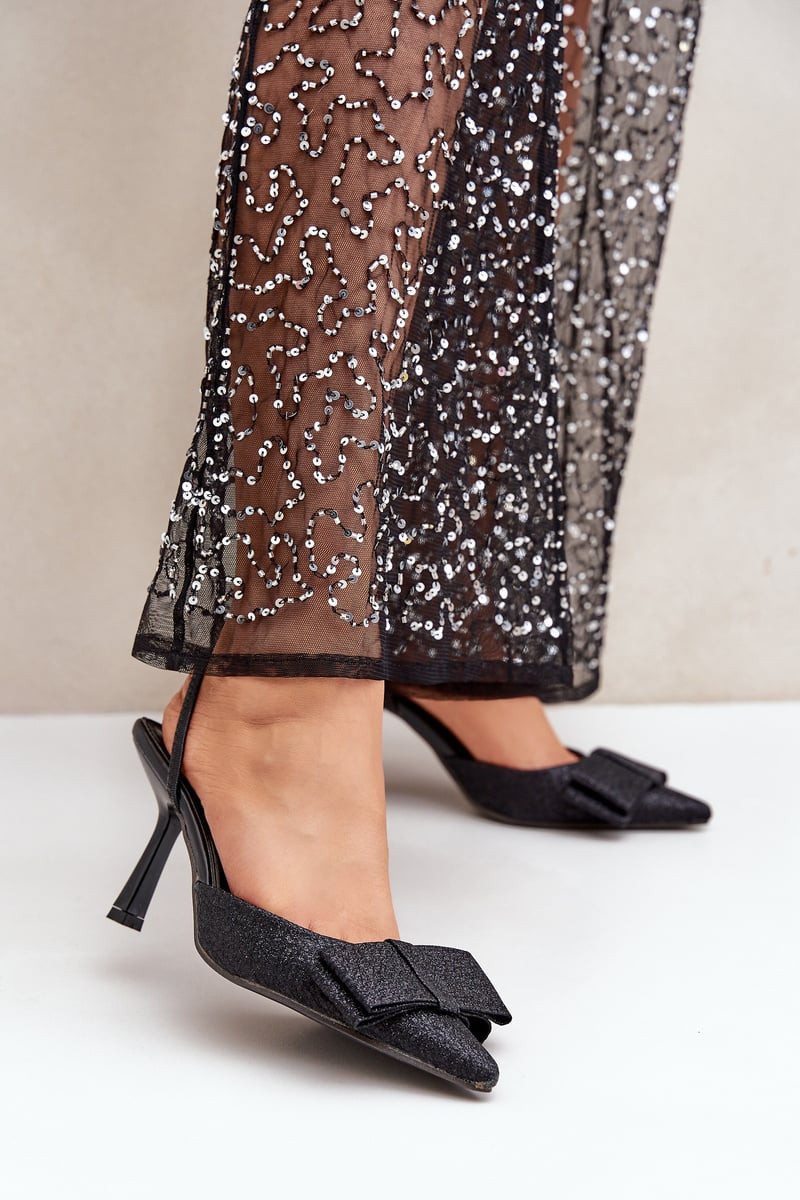 FG2 Lesklé Lodičky S Mašlí Černé Gredan