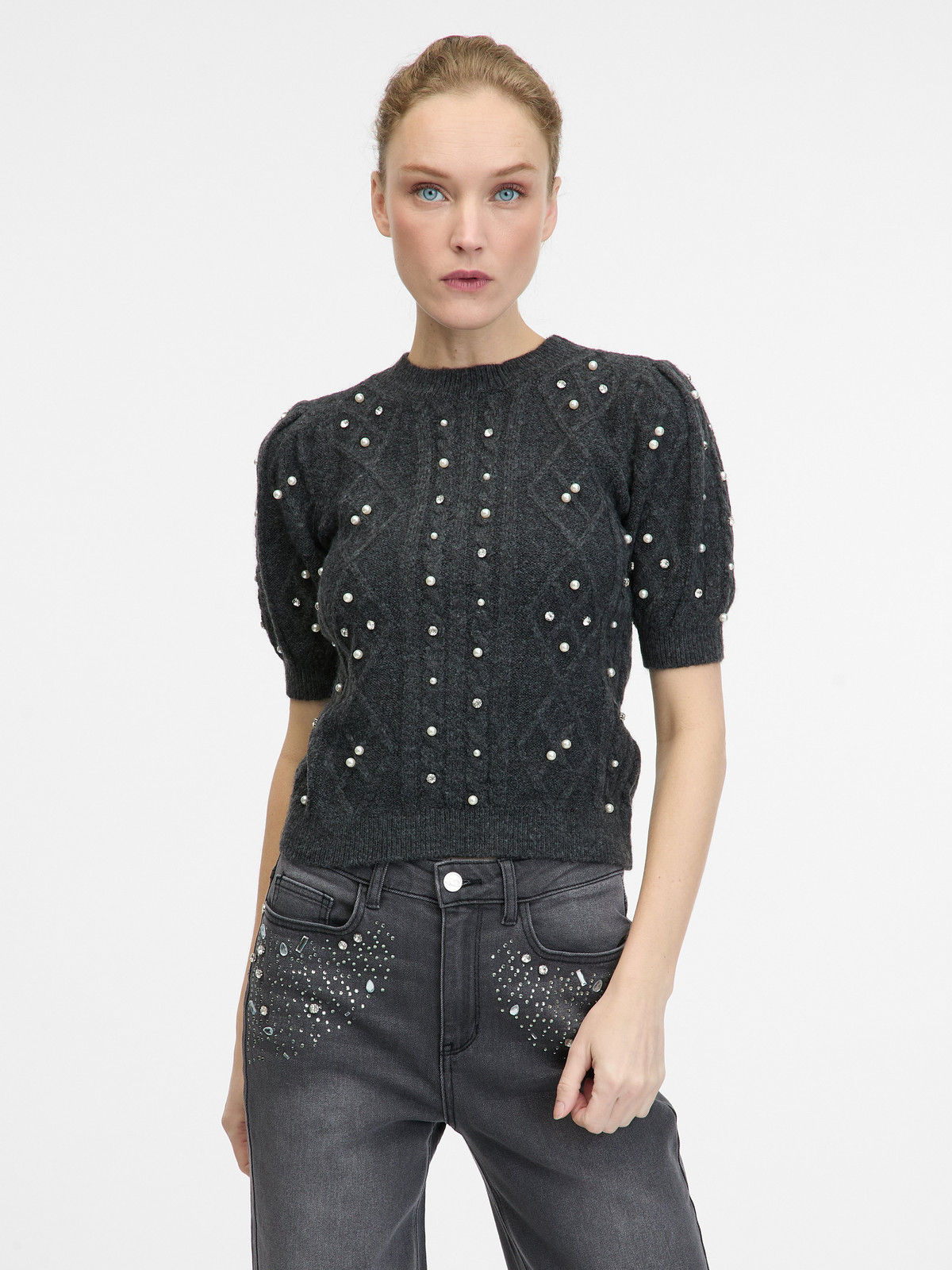 Tmavě šedý dámský svetr ORSAY - Dámské