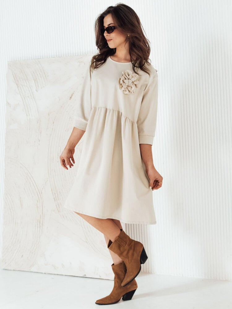 Midi šaty NALERA Barva béžová DSTREET