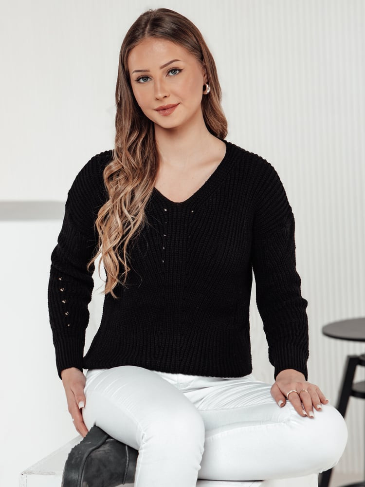 Sweter damski MONAVIA czarny Dstreet