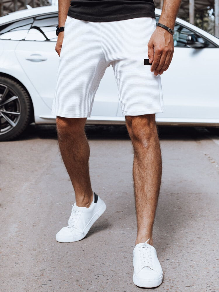 Spodenki męskie dresowe białe Dstreet