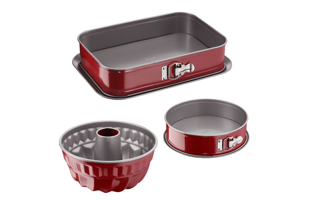 Akční set forem na pečení Tefal Delibake bábovka J1640274, koláč J1640574 a dort J1641274