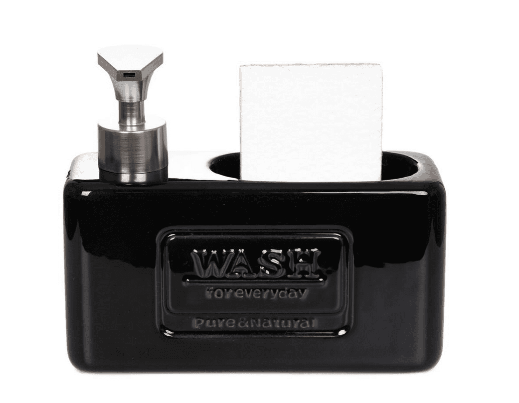 Dávkovač | JASAI | černý s houbou | 18x16 cm |