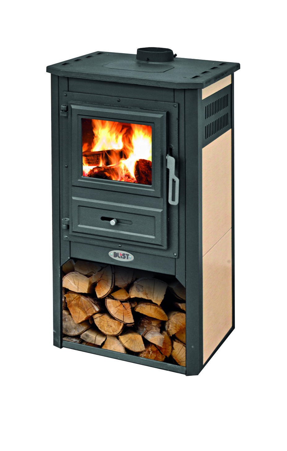 Krbová kamna BLIST Atene S Ceramic- krémová