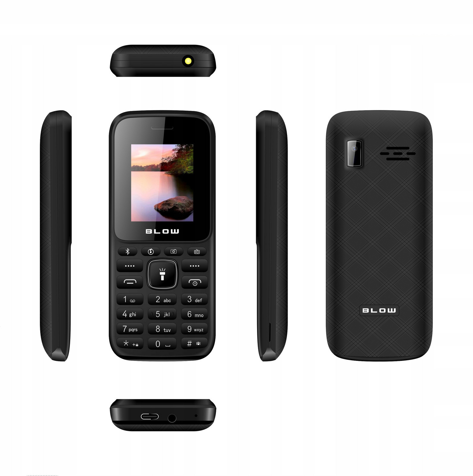 Telefon Pro Seniora Hlasitý Jednoduchý Fotoaparát Svítilna Rádio Dual Sim Bluetooth