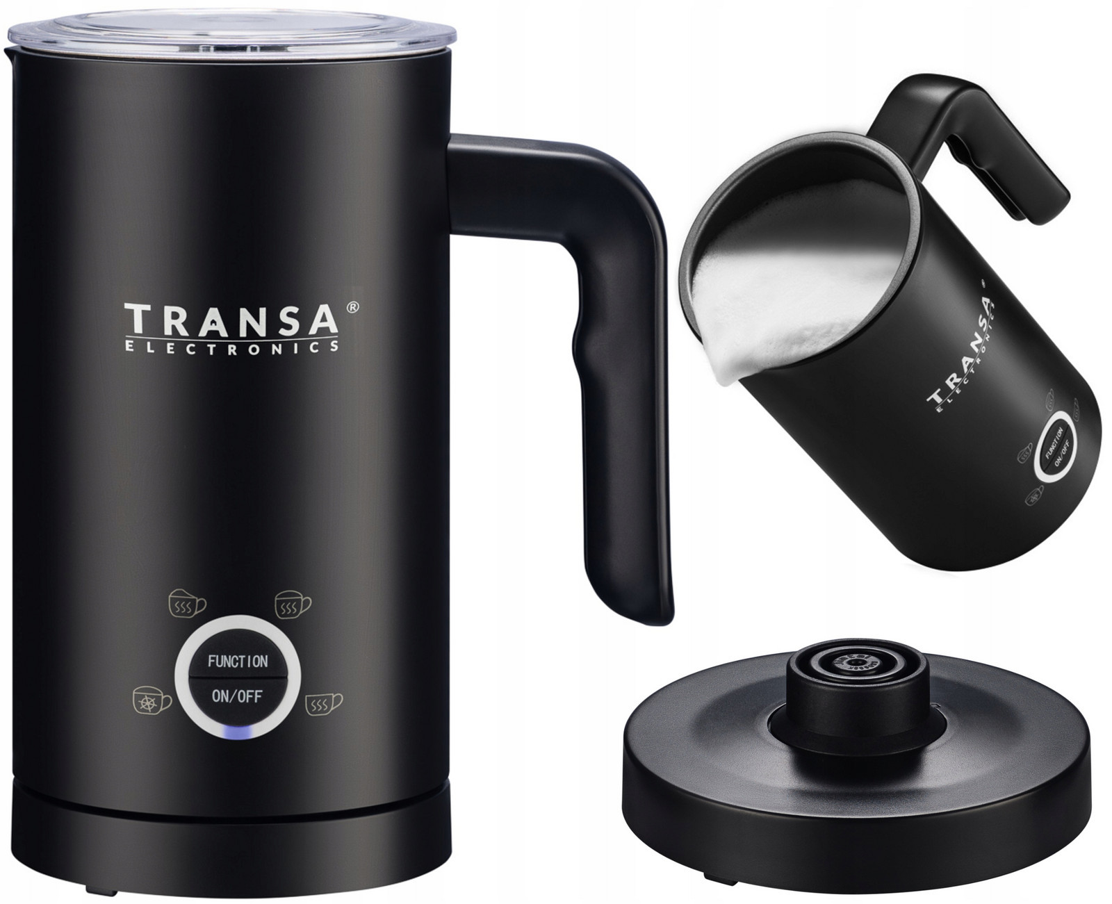 Napěňovač mléka s Ohřívačem MilkyBlack 4 Režimy Napěnění Mléka 500W