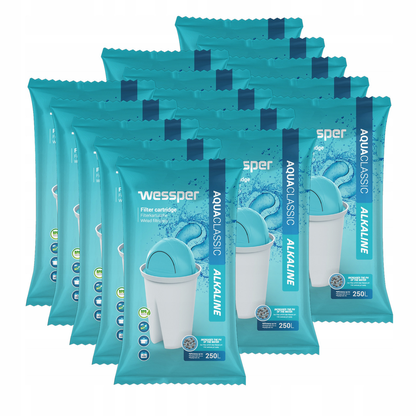 Filtr do konvice Dafi náhradní alkalická filtrační patrona Wessper pH+ 15x