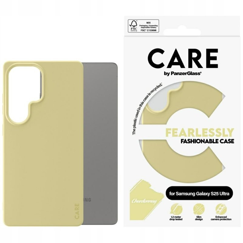 Pouzdro Care by PanzerGlass pro Samsung Galaxy S25 Ultra chardonnay