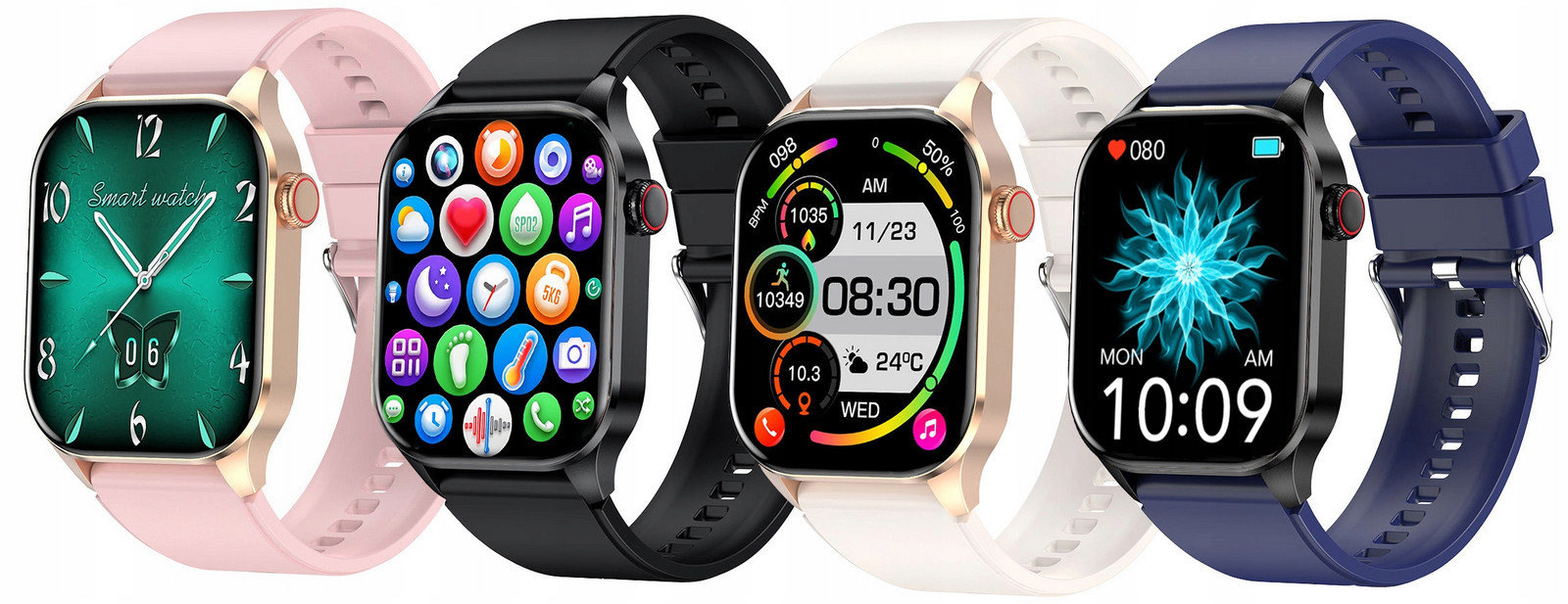 Dámské hodinky Chytré Hodinky Glukóza 380MAH Hovory Amoled Tlakoměr