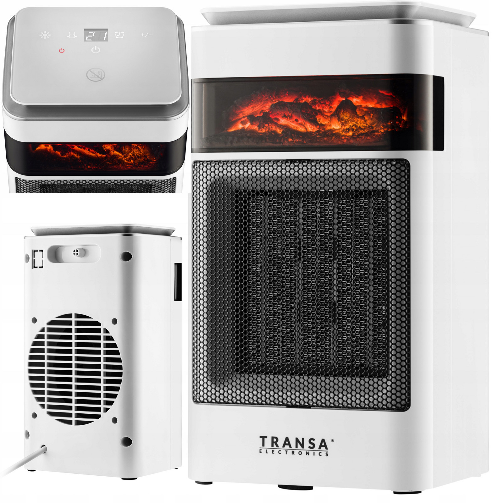 Termoventilátor Keramické topidlo Farelka Efekt plamene 1500W