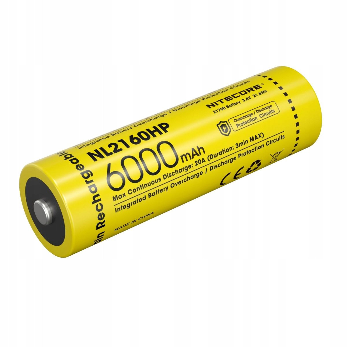 Akumulátor Nitecore NL2160HP 21700 6000 mAh 20 A Vysoký výkon IPX6