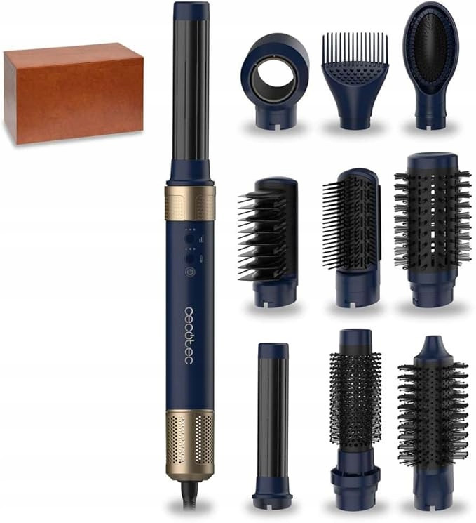 Narovnávací kartáč Cecotec Bamba CermicCare 12in1 AirGlam Blue.