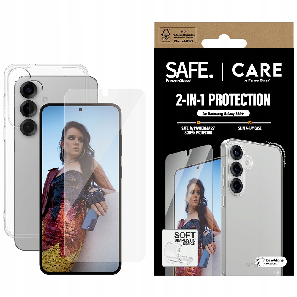 Pouzdro se sklem pro Galaxy S25 Plus, PanzerGlass, rychlé a obal, cover