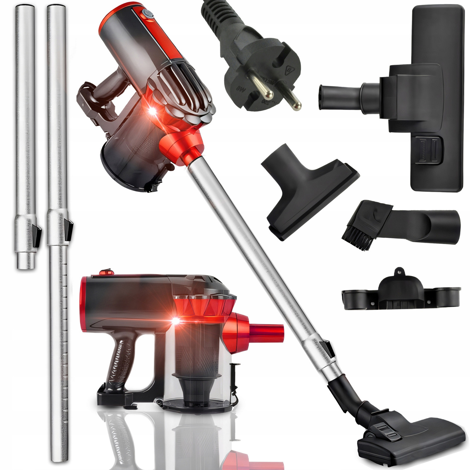 Tyčový Vysavač Ruční Cyklonový Bezsáčkový 5V1 600W Šikovný Výkonný 5M