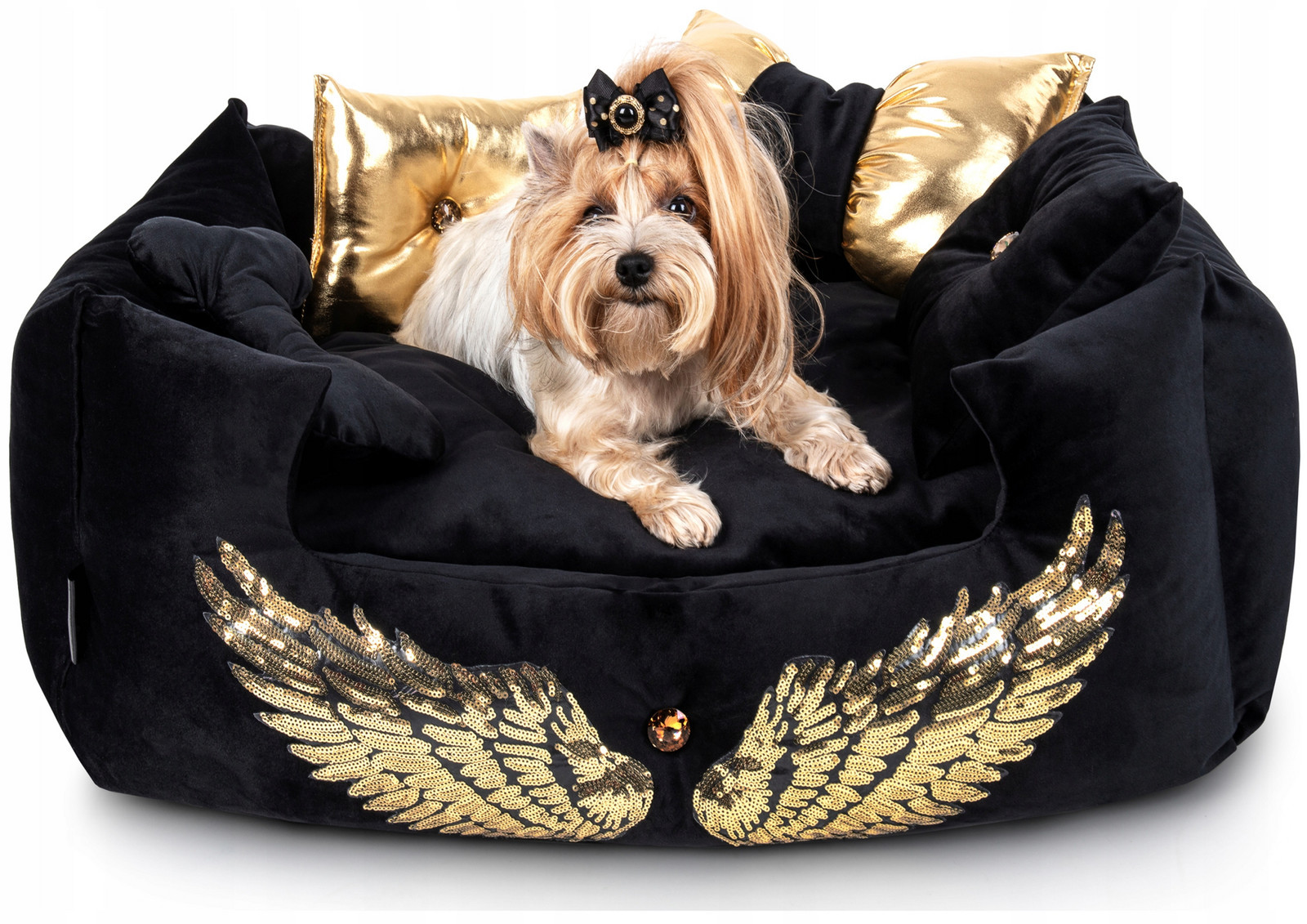 pelíšek Pro Malého Psa Kočky Kotec Pro Psa Zlato Černé Nelke Premium Xs