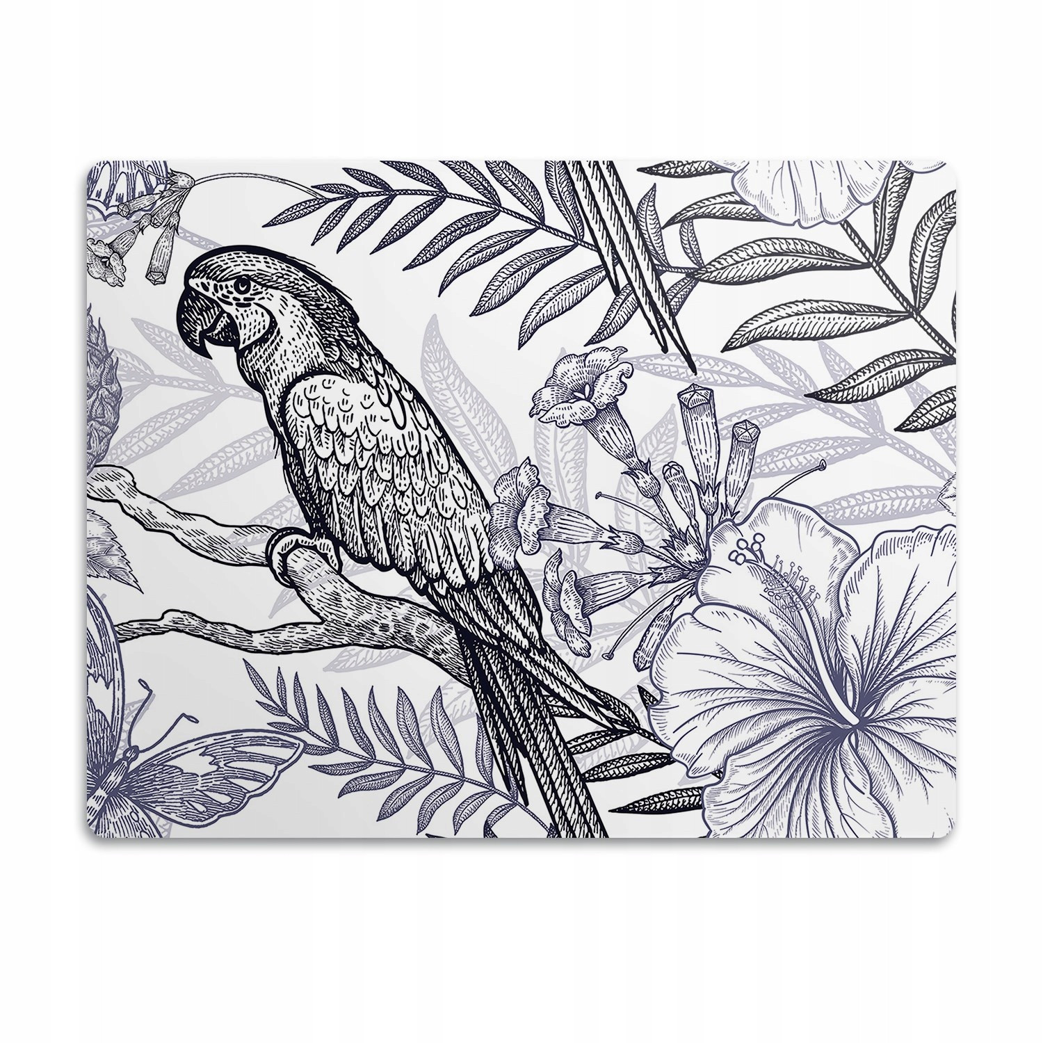 Voděodolná podložka pod misku pro psa Papoušek 60x40 cm