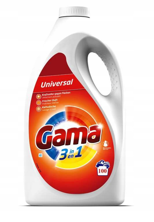 Gama Gel na praní 3v1 Univerzální Originální 100 Koncentrovaný praní 4,5l