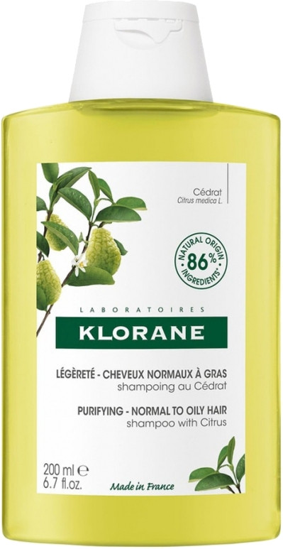 Klorane Šampon pro normální až mastné vlasy Citron (Purifying Shampoo) 200 ml